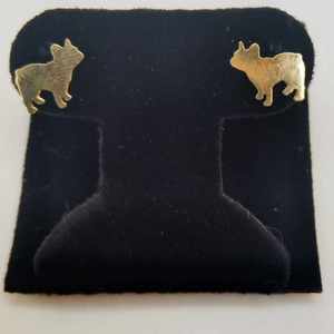 14k Gold Dog Earring 