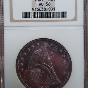ANACS 1841 1$ AU 58