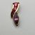  14kt gold pendant w/ pink and purple stone 
