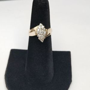  10kt yellow gold ring w dia 