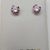  14kt gold earrings w/ pink stone