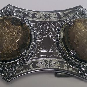 1921 Morgan Silver Dollars Belt Buckle