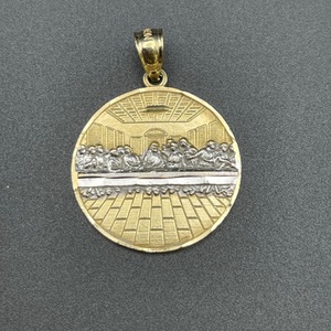  10kt two tone "Last Supper" pendant 