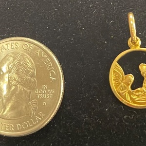  14kt Gold Religious Pendant