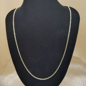  14kt Yellow gold Rope Necklace