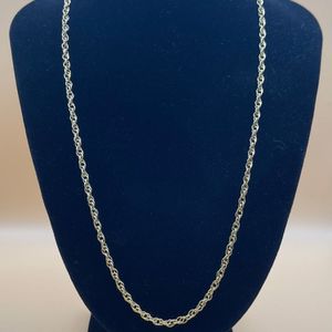  14kt Gold Rope Necklace 18"