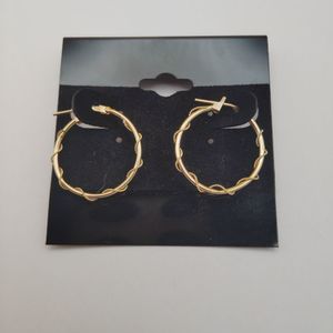  14kt yellow gold hoop earrings 