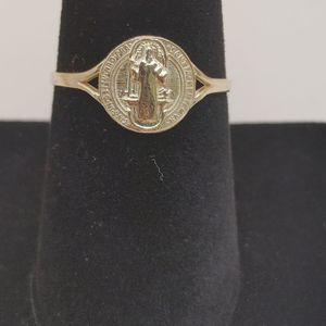  14kt Gold w/ Saint Bernadine 