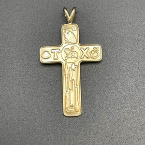  14kt yellow gold cross pendant 