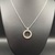  14kt White Gold Necklace w/Diamond Halo Pendant 